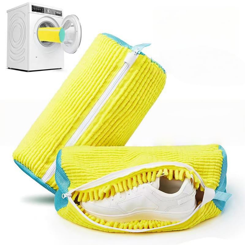 Schuhwaschbeutel für Waschmaschine, Wäschesack für Waschmaschine & Trockner, Gelb Angebot bei HelloDeals