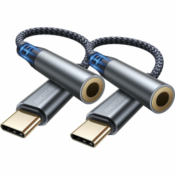 ANDTOBO USB Typ C auf 3,5 mm Kopfhörer Adapter, [2 Stück] USB C Klinke Adapter Kompatibel mit iPhone 17 Air, iPhone 17 Pro Max, iPhone 16 15 Pro Max Plus, iPad Pro, MacBook, Galaxy S24 S23 S22, Pixel Angebot bei HelloDeals
