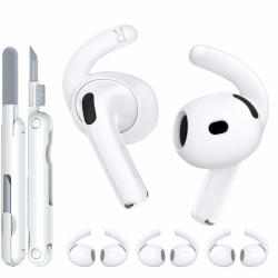 4 Paar Ohrpolster für Airpods 4. Gen/Airpods 4 ANC(AirPods 4 mit Aktiver Geräuschunterdrückung), Kompatibel mit Airpods 4 Silikon Ohrpolster, mit Reinigungsstift und Säckchen (White) Angebot bei HelloDeals