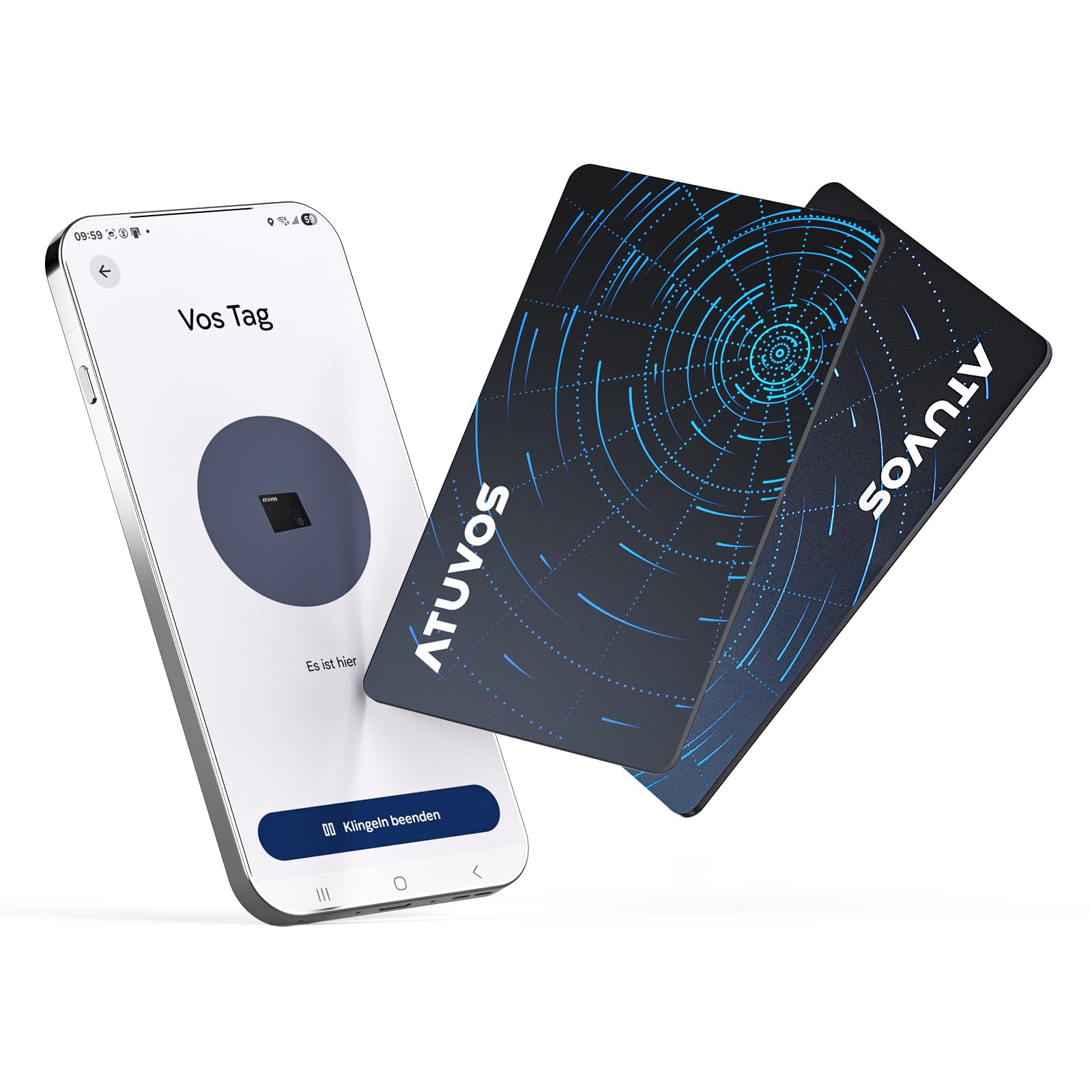 ATUVOS Neu Dual-System Air Tag Karte Pro Thin 1.6mm 2er Pack, Wiederaufladbarer Wallet Tracker Card Kompatibel mit Android Google Mein Gerät Finden or iOS Apple Wo ist? App (Huawei Nicht unterstützt) Air Card Pro/ 2 Pack Angebot bei HelloDeals
