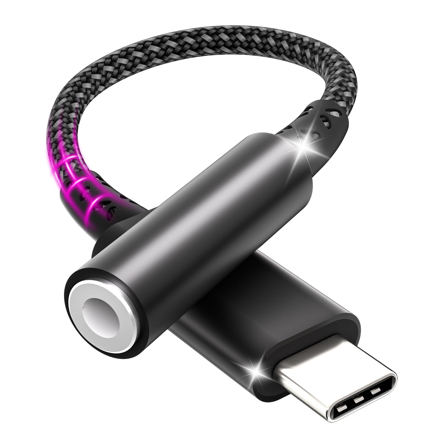 USB-C zu 3,5 mm Adapter mit DAC für Samsung Galaxy S22/S21/S20, iPhone 15, iPad Pro, MacBook Angebot bei HelloDeals