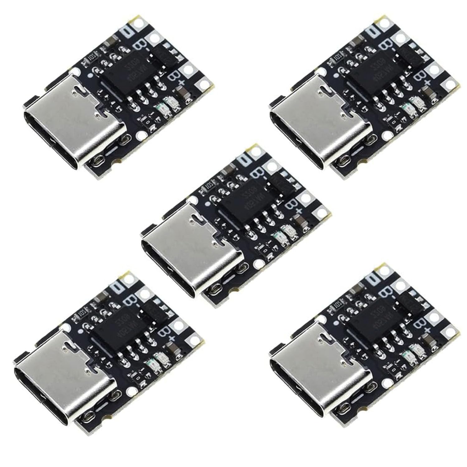 RUNCCI-YUN 5pcs TP4057 USB C Lithium Batterie Ladeplatine 1A 3,7V mit Schutz USB C Li-Ion Akku Ladeplatine Angebot bei HelloDeals