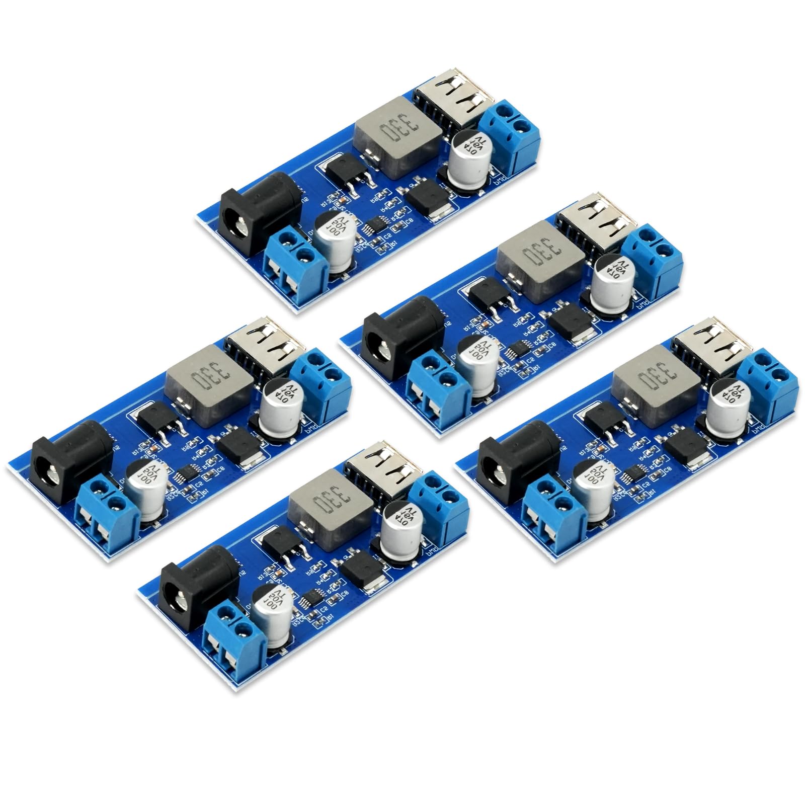 DC-DC Buck Converter 24V/12V auf 5V 5A,QIQIAZI Step Down Converter,Stromversorgung Step Down Modul,Abwärtswandler Einstellbares Netzteil Abwärtsmodul mit USB Port(5 Stück) Angebot bei HelloDeals