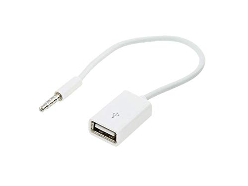 adaptare 14030 10 cm Aux-In-Kabel 3,5-mm-Klinke-Stecker auf USB 2.0-Buchse Typ A weiß 3,5-mm 4-polig Stecker auf USB-Buchse Angebot bei HelloDeals