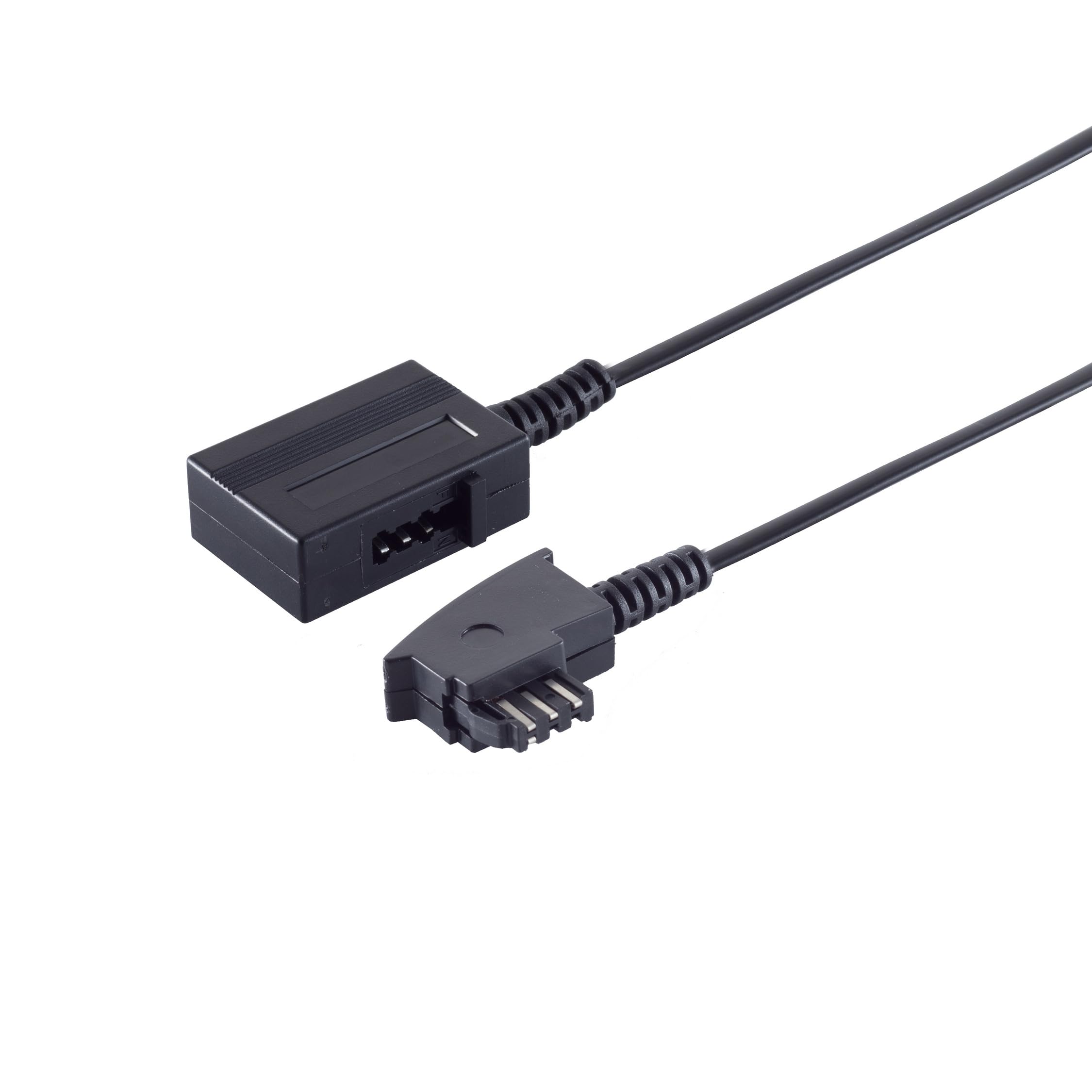TAE Verlängerungskabel, TAE-F Stecker auf TAE-F Buchse, Telefonkabel, Schwarz (10m) Angebot bei HelloDeals