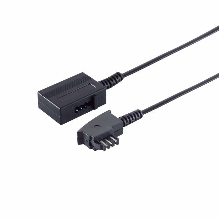TAE Verlängerungskabel, TAE-F Stecker auf TAE-F Buchse, Telefonkabel, Schwarz (10m) Angebot bei HelloDeals