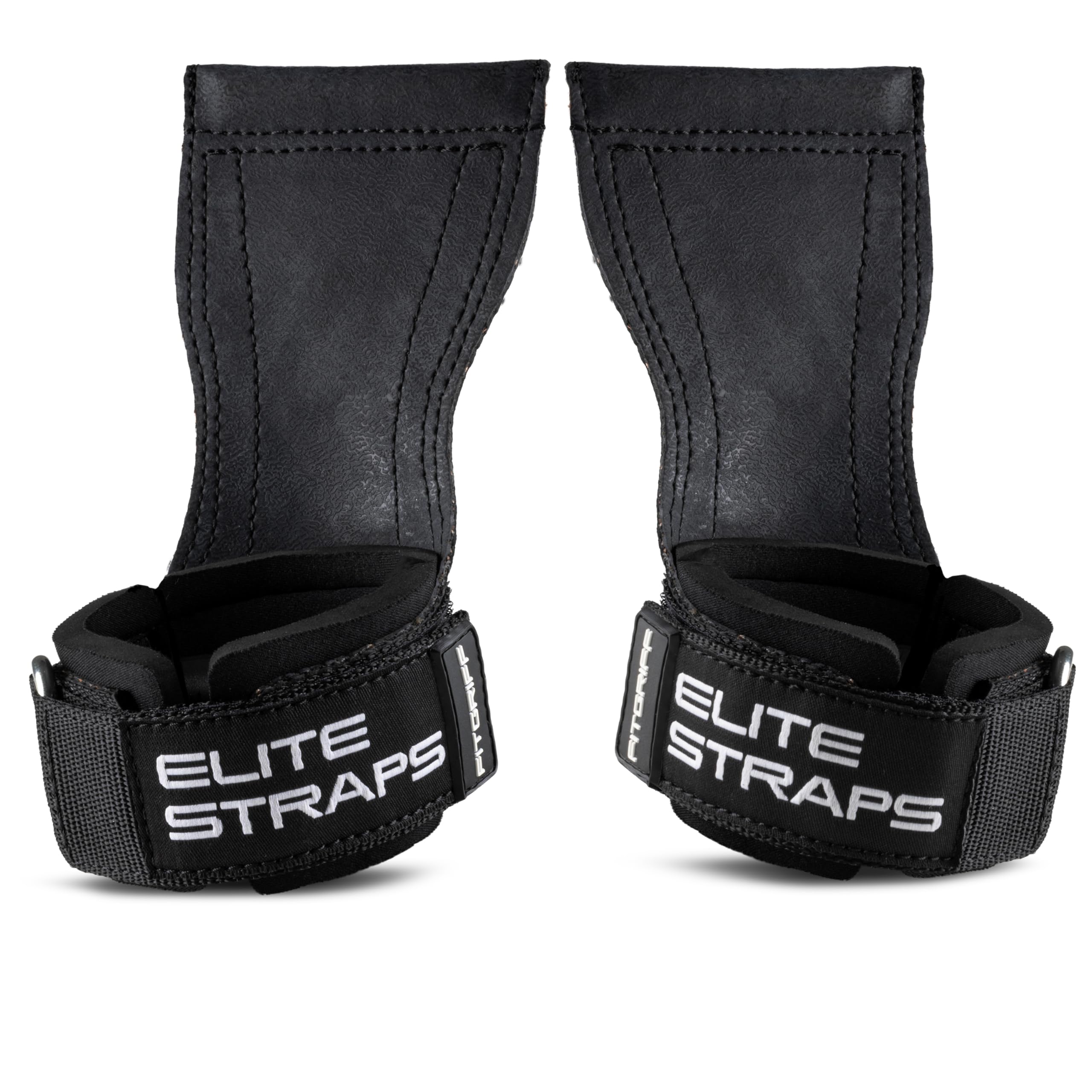 Fitgriff® Elite Straps 2.0 - Zughilfen mit Gummi-Pad für Krafttraining - Bodybuilding, Fitness, Gym - Lifting Straps - für Frauen und Männer Schwarz S/M Angebot bei HelloDeals