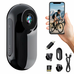 Mini Action Cam, 360 Grad Kamera Motorrad mit 32 GB Speicherkarte, 1080p Magnetische Action Kamera, Helmkamera Reiten, Motorrad Bodycam, Outdoor Sport Kamera mit Bildschirm Angebot bei HelloDeals
