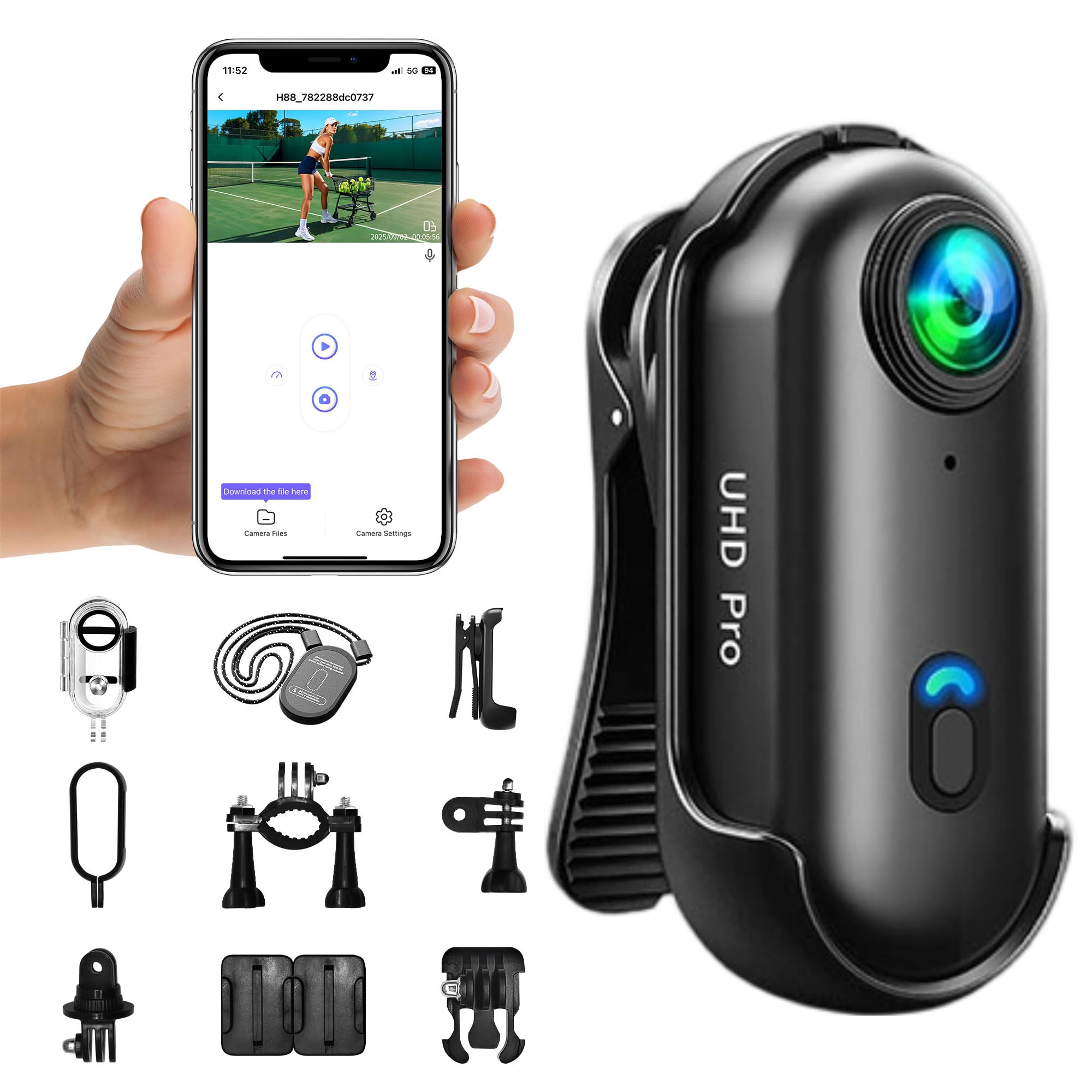 Action Cam 4K WiFi, Actionkamera mit App, Motorrad Helmkamera für Extremsport, Bodycam Körperkamera, Kamera Motorrad für Fahrrad & Multifunktions-Zubehör Angebot bei HelloDeals