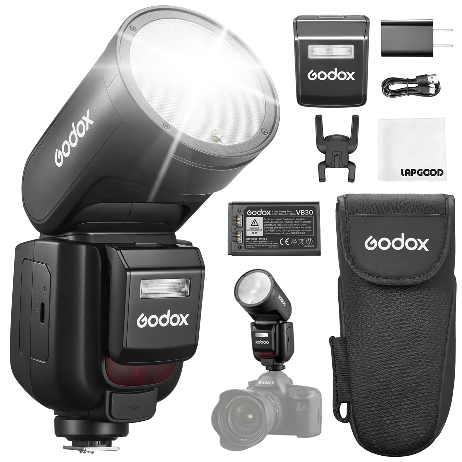 Godox V1 PRO-N V1pro N TTL Rundkopf Kamerablitz für Nikon,78Ws 2,4G HSS 1/8000s Li-Ion Blitzgeräte mit Externer Blitz SU-1,LED-Modellierlampe Godox Blitz Nikon V1Pro-N Angebot bei HelloDeals