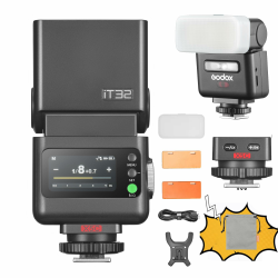 Godox iT32 TTL Kamerablitz mit X5 C kabellosem Blitz-Auslöser 2,4 GHz HSS 1/8000 s GN18 mit magnetischem Diffusor für Canon-Kameras Angebot bei HelloDeals