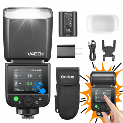 Godox V480C V480-C Kamerablitz Camera Flash Speedlite 7,2 V/2200mAh TTL GN50 650 Blitze mit Voller Leistung für Canon R6 Mark II R10 R7 R100 EOS-R R5 Mark II R6 RP R8 M50 600D 90D 700D 750D Angebot bei HelloDeals