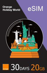 Orange Holiday World eSIM – 30 Tage, bis zu 20GB Daten, 15Minuten Anrufe, 50 SMS. Vorgeladen und aktiviert mit weltweitem Service. Tethering erlaubt. Globale eSIM für iPhone & Android World 30 Day 20GB eSIM Angebot bei HelloDeals