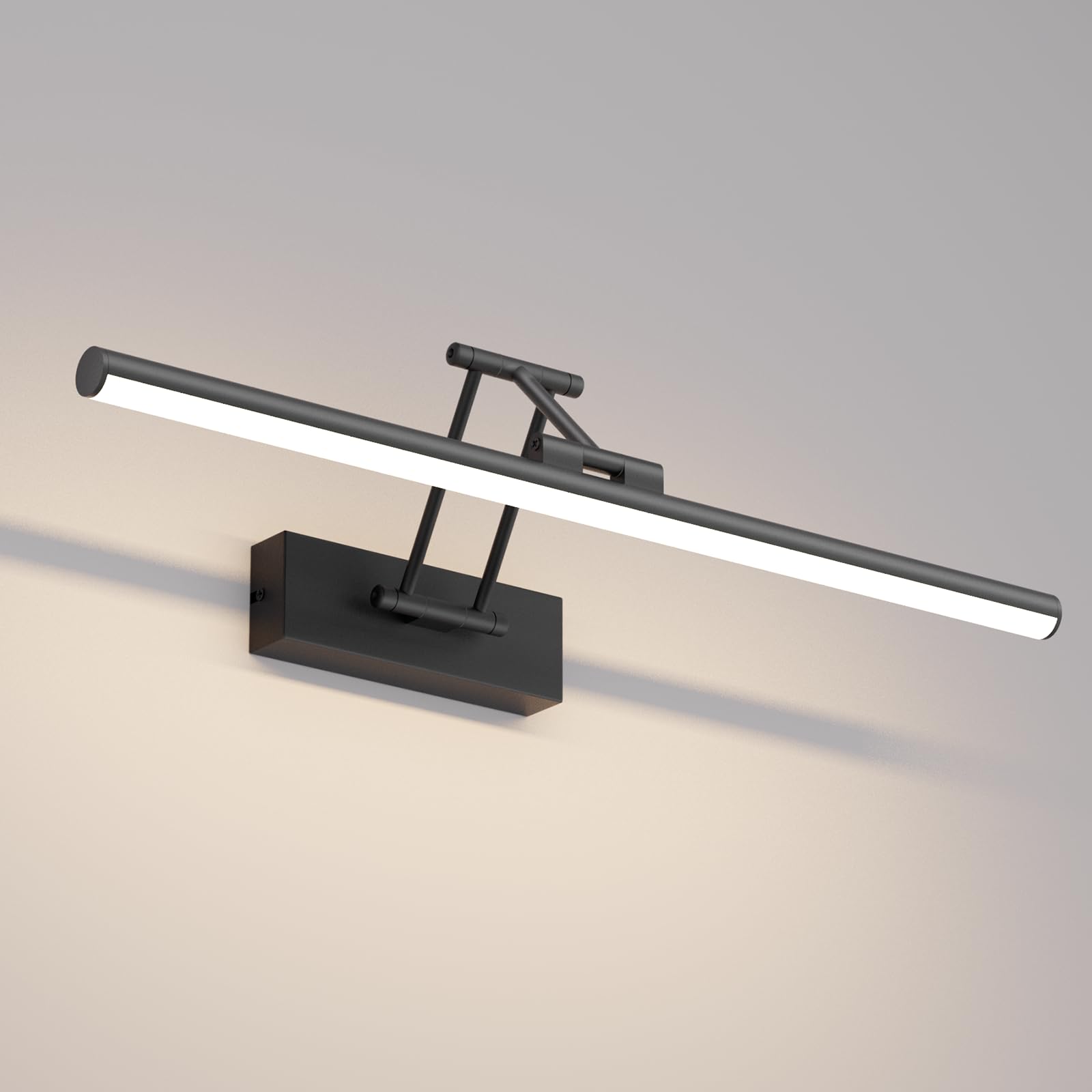 Klighten LED Spiegellampe Bad 50cm,Drehung Spiegellampen Spiegel für bad IP44, Spiegelleuchte Badezimmer 16W 1200LM,LED Badspiegelleuchten Badezimmerspiegel,Naturweiß 4000K,Schwarz Schwarz 50cm Angebot bei HelloDeals