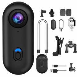 OBEST 360°Action Cam 1080P Unterwasserkamera 30m/98ft Wasserdicht WiFi Kamera 120°Weitwinkel Action Kamera, Freihand POVs Vlog Bodycam, Mini Helmkamera für Radfahren Motorrad Schwarz Angebot bei HelloDeals