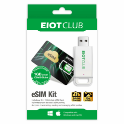 EIOTCLUB Physische eSIM-Karte & Kartenleser– Macht Ihr Smartphones eSIM-fähig, Unbegrenzte eSIM-Profil-Downloads, Daten-Roaming in in 200+ Ländern, Für Android, iPhone, Tablets, Laptops Angebot bei HelloDeals