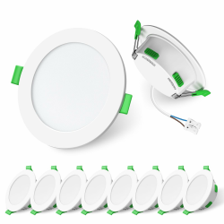 ALUSSO LIGHTING LED Einbaustrahler 230V Dimmbar, 4W/6W/8W Verstellbar LED Spots, 3CCT Warmweiß/Neutralweiß/Kaltweiß Deckenspots, Ultra Flach 68mm Deckenleuchte, IP44 für Badezimmer Küche, 10er Set Weiß 10er Set Angebot bei HelloDeals