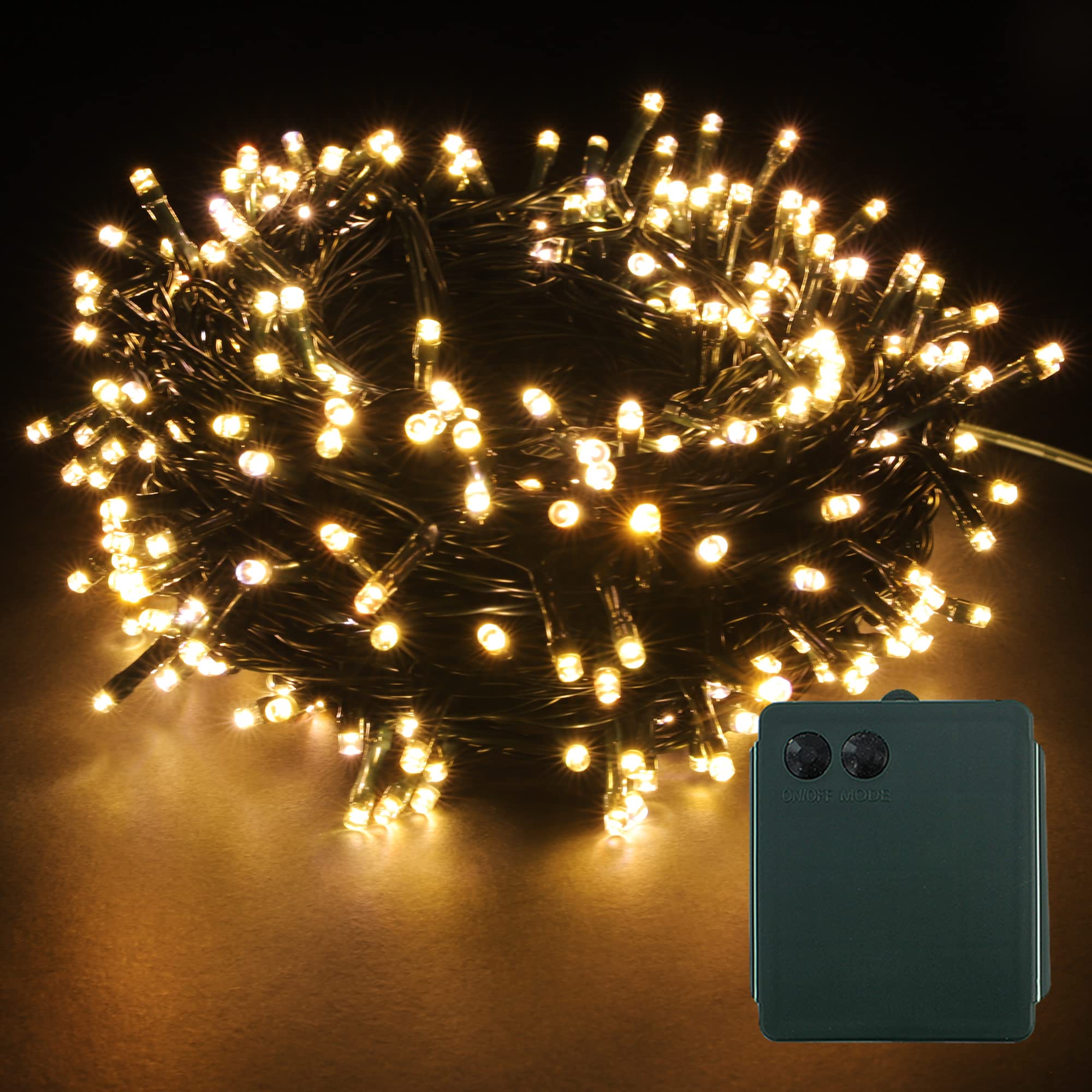 LED Batterie Lichterkette Kette Batteriebetrieben 8 Modi und Timer Leuchte Dekoratives Beleuchtung Grünes Kabel (Warmweiß, 100LEDs) Warmweiß 100LEDs Angebot bei HelloDeals