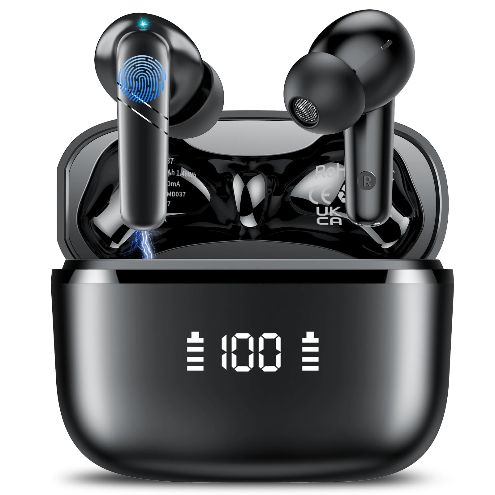 AI Kopfhörer Übersetzer, 200+ AI Bewerbungen 3-in-1 Sprachübersetzer Kopfhörer mit 144 Sprachen, 48H Bluetooth 5.4 Übersetzer Kopfhörer, 4 Übersetzungsmodi Echtzeit Übersetzer Ohrhörer für Lernen Tiefschwarz Angebot bei HelloDeals