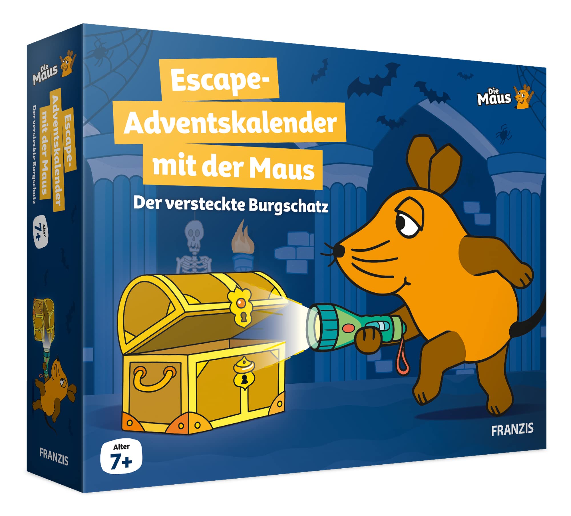 FRANZIS 67169 - Escape Adventskalender mit der Maus - Der versteckte Burgschatz, 24 spannende Rätsel für die Adventszeit, für Kinder ab 7 Jahren Schatzsteinchen Angebot bei HelloDeals
