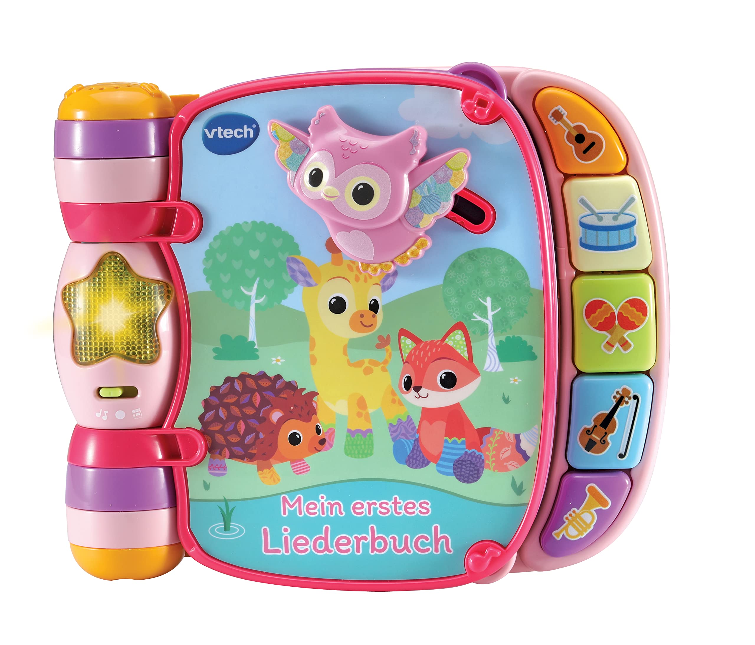 VTech Baby Mein erstes Liederbuch rosa – Kunterbuntes Buch mit 7 Seiten und beweglichen Elementen zum Spielen, Zuhören und Mitsingen – Für Kinder von 9-36 Monaten Angebot bei HelloDeals