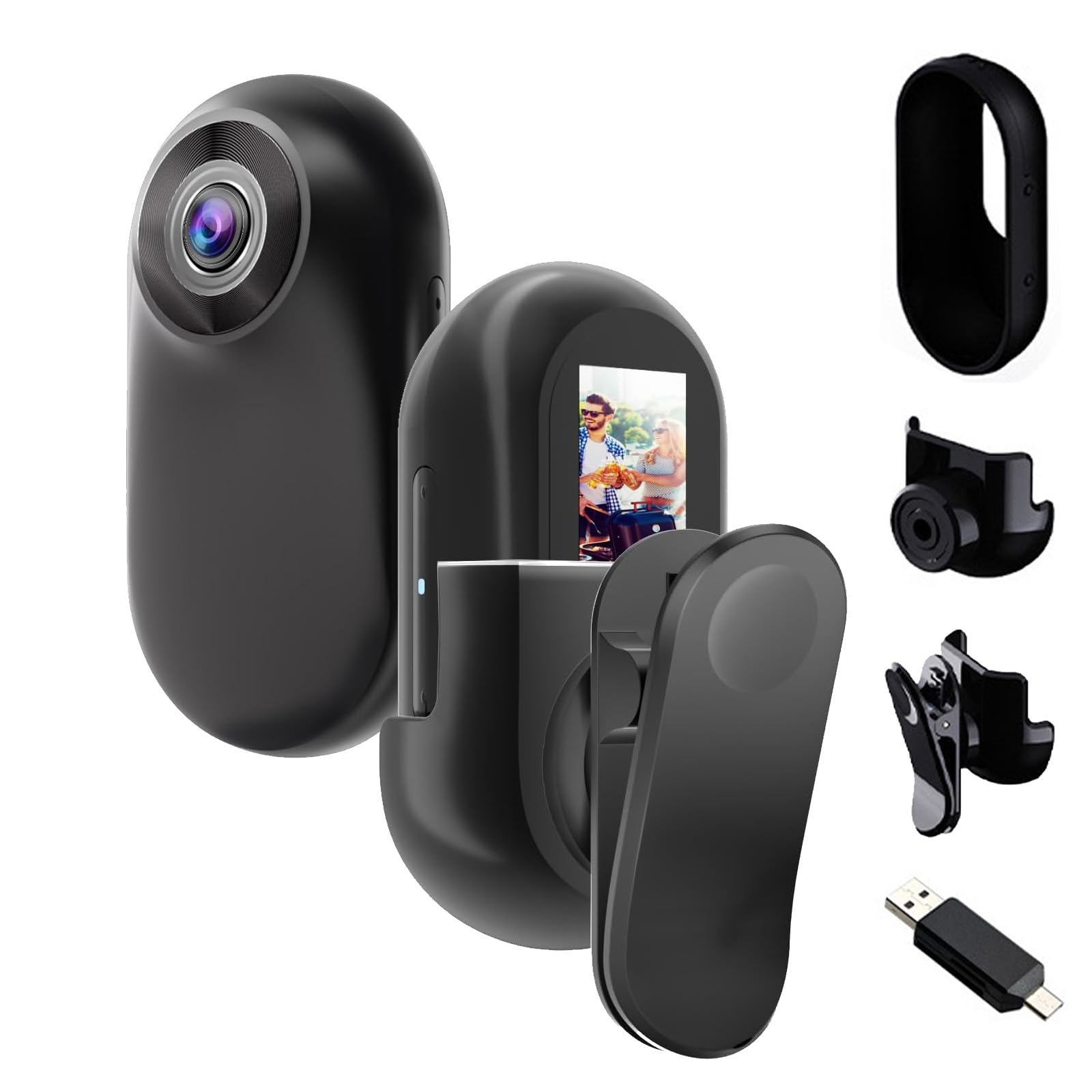 OBEST 360 Action Cam 1080P, Mini Actionkamera POV Camera Bodycam mit 0.96" Bildschirm, Magnetische Motorrad Helmkamera, Vlog Kamera 150° Weitwinkel Fahrrad Reiten Sportkamera Schwarz Angebot bei HelloDeals