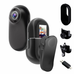 OBEST 360 Action Cam 1080P, Mini Actionkamera POV Camera Bodycam mit 0.96" Bildschirm, Magnetische Motorrad Helmkamera, Vlog Kamera 150° Weitwinkel Fahrrad Reiten Sportkamera Schwarz Angebot bei HelloDeals