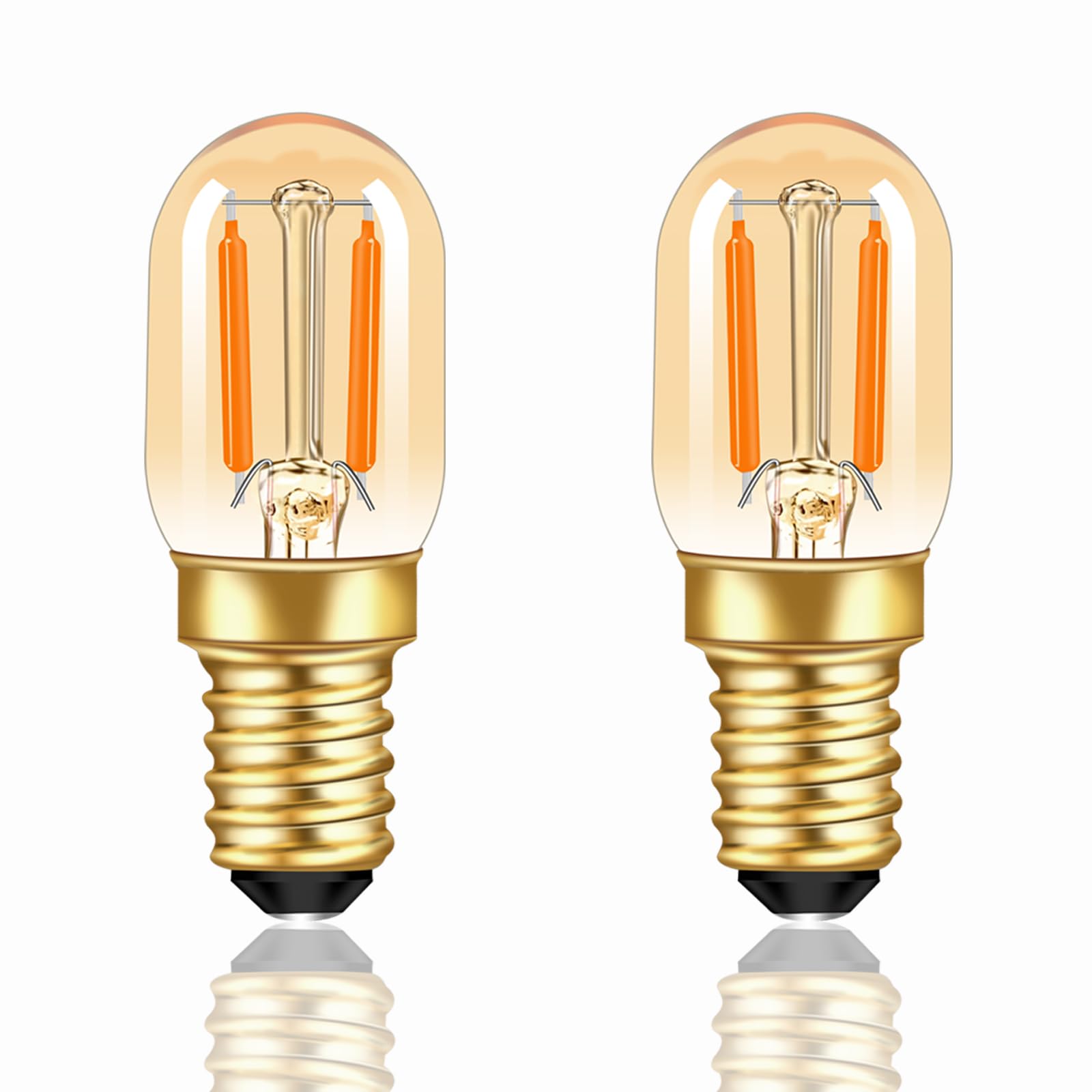 Caldarax 2 Stück E14 1W LED Glühbirne Warmweiss 2200K T22 Mini Röhrenbirne Ersatz 10 Watt Glühlampe, 100LM Amber E14 Vintage Filament Nachtlicht Kühlschranklampe, 220V, Nicht Dimmbar T22 E14 2200k Angebot bei HelloDeals