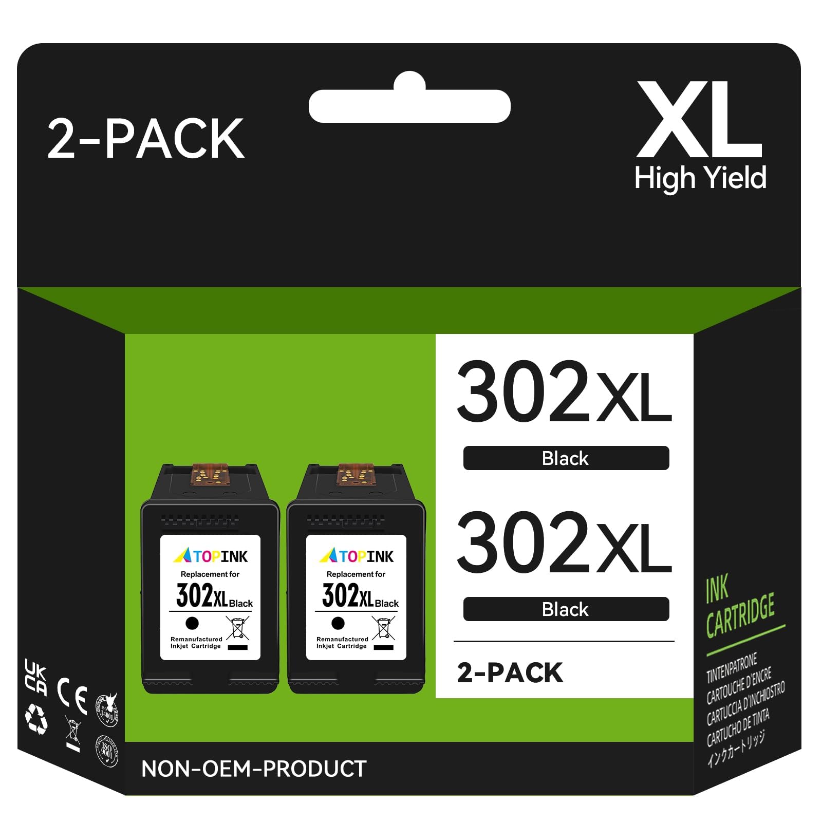 302 Druckerpatronen Schwarz, 302 XL Ersatz für HP 302 Druckerpatronen, 302 Schwarz für HP OfficeJet 5230 3831 5220 3833 3830 5232 DeskJet 3630 3636 3639 Envy 4520 4527 4525 4524 (2er-Pack) Angebot bei HelloDeals