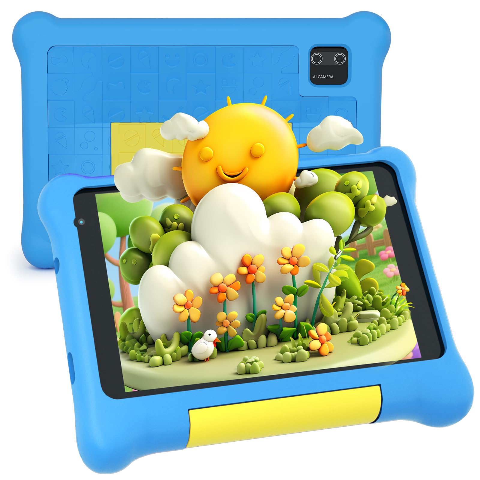 Tablet für Kinder, Tablet mit 7 Zoll (17,8 cm) für Kinder, 5 GB RAM + 32 GB ROM, 128 GB Expand, Kindersteuerung, Software für Kinder vorinstalliert, Dual-Kamera (blau) Angebot bei HelloDeals