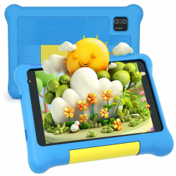 Tablet für Kinder, Tablet mit 7 Zoll (17,8 cm) für Kinder, 5 GB RAM + 32 GB ROM, 128 GB Expand, Kindersteuerung, Software für Kinder vorinstalliert, Dual-Kamera (blau) Angebot bei HelloDeals