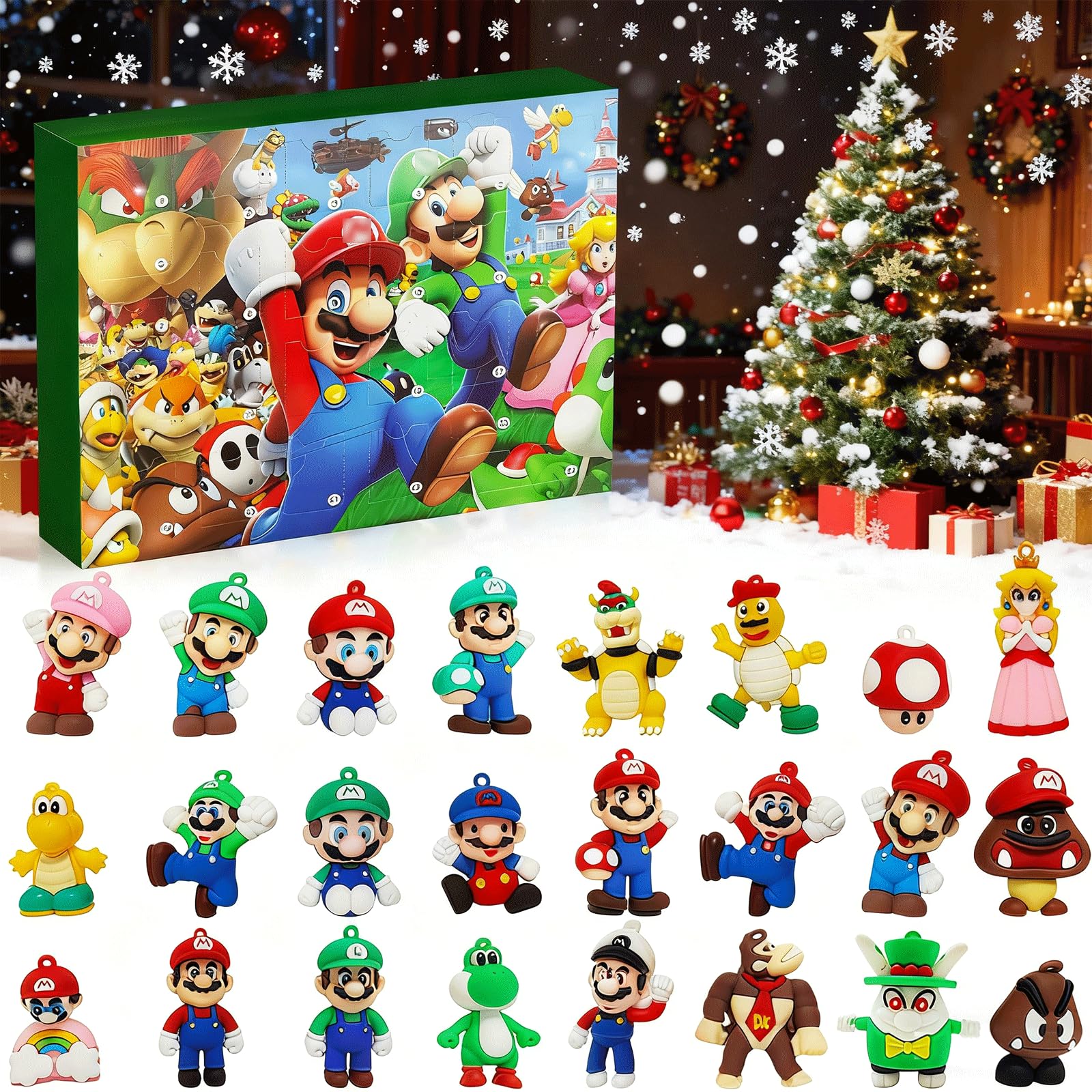 Adventskalender 2025,24 Anime Figuren für die Weihnachtszeit Geschenk,Weihnachts Countdown Neujahrsgeschenk (D) Angebot bei HelloDeals