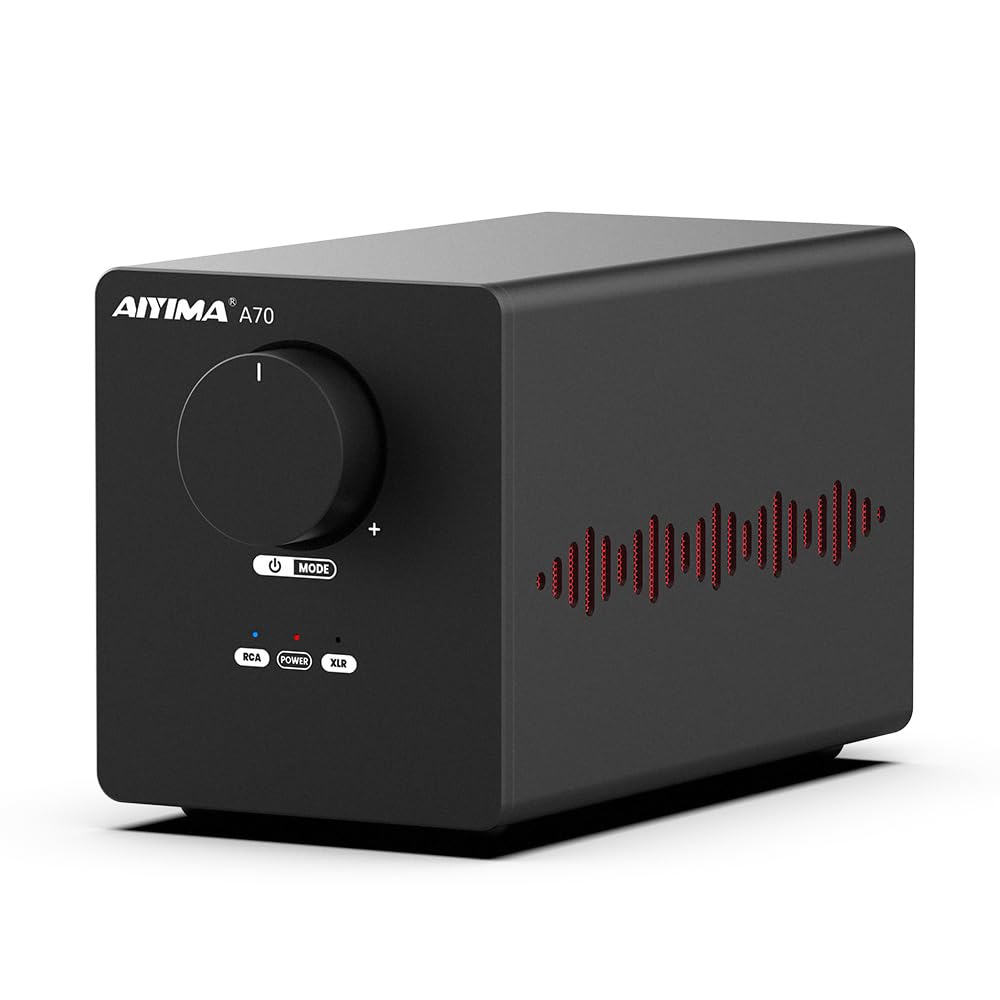 AIYIMA A70 symmetrischer Stereo-Verstärker mit PFFB 4 Ohm 300 Watt TPA3255 2.0-Kanal-Klasse-D-Verstärker für Heimkino-Regallautsprecher mit XLR- und RCA-Eingängen und Trigger-Eingang DC48V 5A Angebot bei HelloDeals