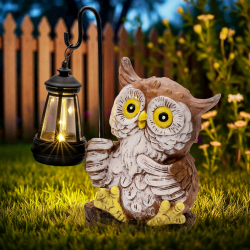 GIGALUMI Geschenke für Mama, Eulen Figuren mit Solar Laterne, einzigartige Gartendeko Geburtstagsgeschenk für Frauen, Eulen Geschenke, Sole eulen Deko für Draußen, Terrasse, Outdoor, Hof Angebot bei HelloDeals