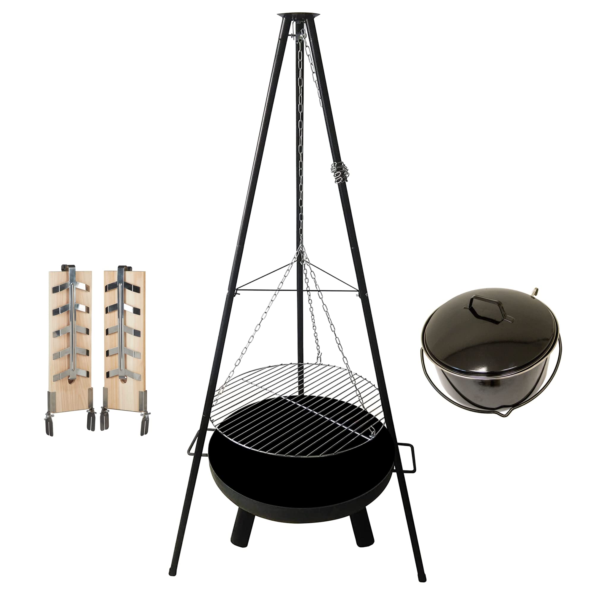 Grill Set 4 in 1 Oslo Schwenkgrill mit Feuerschalel Grill Feuerkorb Angebot bei HelloDeals