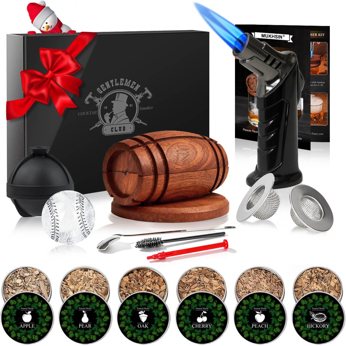 Whisky Smoker Set Cocktail Zubehör- Whiskey Geschenkset Personalisierte Geschenke für Männer Geburtstag Vater Papa Geburtstagsgeschenk Cocktail Whisky Räucher Set Boyfriend Gift Angebot bei HelloDeals