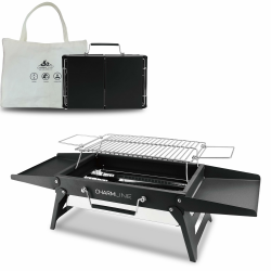 Charmline 34x23cm Foldable Portable Holzkohlegrill, Kleiner Campinggrill Holzkohle, Picknickgrill Grill, BBQ Grill für Outdoor, Geeignet für Gärten, Strände, Rasenflächen und Tischplatten, Schwarz 35x23cm Schwarz Angebot bei HelloDeals