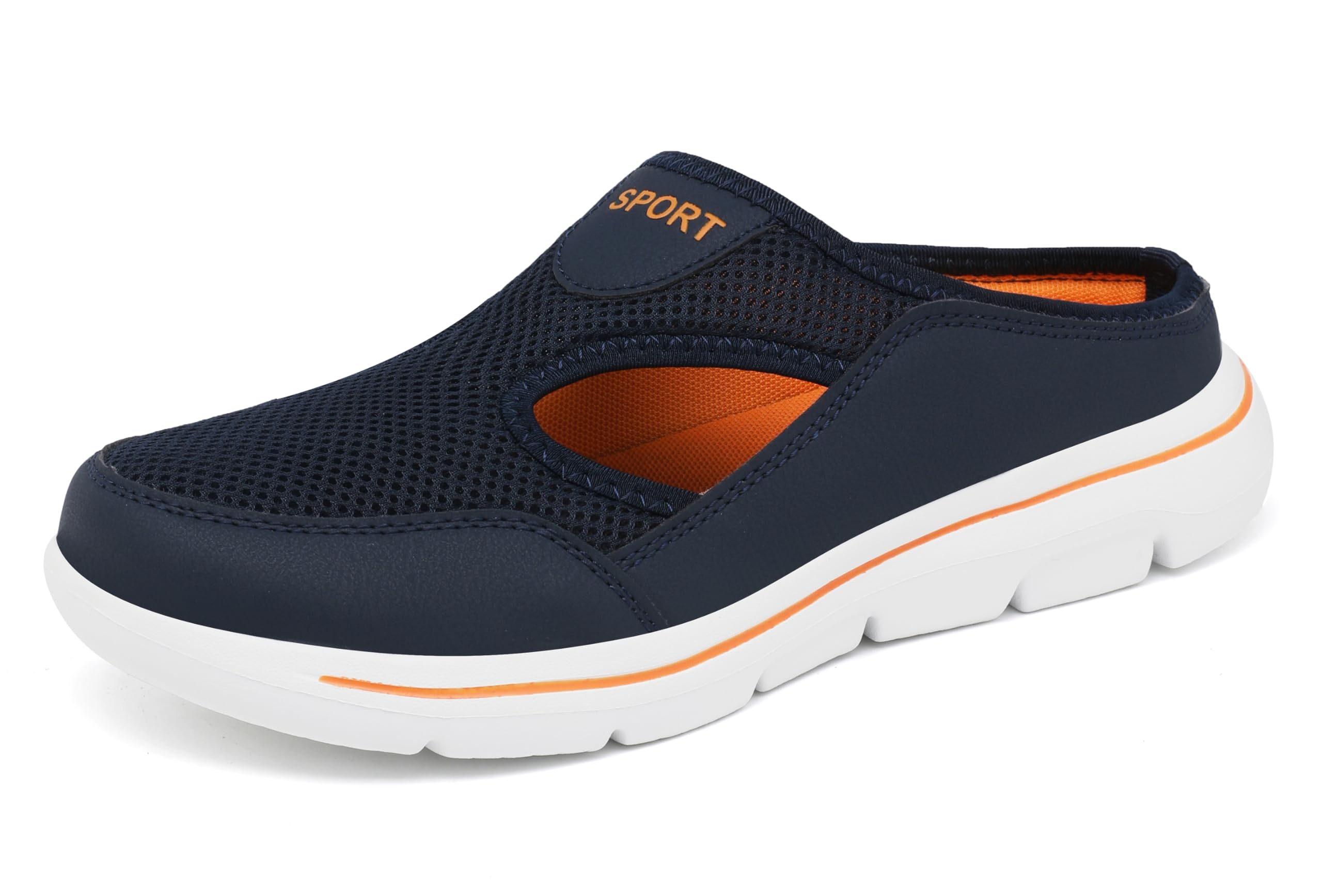 Hausschuhe Damen Herren Clogs Leichte Pantoffeln atmungsaktive Pantoletten Mules rutschfest Gartenschuhe Sabots Outdoor Indoor Gr.36-48 EU 39 EU Blau Orange Angebot bei HelloDeals