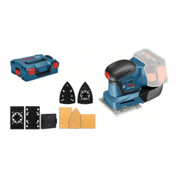 Bosch Professional 18V System Akku Schwingschleifer GSS 18V-10 (Schwingkreis-Ø: 1,6 mm, inkl. 3 Grundplatten mit unterschiedlichen Formaten, in L-BOXX, ohne Akku/ Ladegerät) Angebot bei HelloDeals
