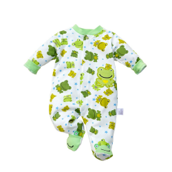 Baby Schlafanzug, Strampler Neugeborene, Baby Strampler Langarm, Babyschlafanzug Baumwolle, Schlafstrampler Pyjam Kleidung Neugeborene Schlafanzug für Mädchen Jungen 0-3 Monate Frosch 0-3 Monate Angebot bei HelloDeals