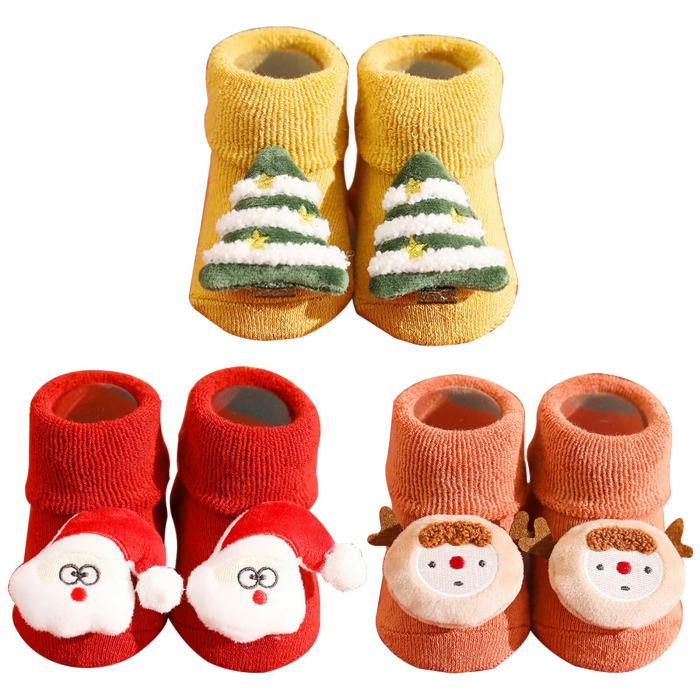 Weihnachtssocken Baby Antirutsch, Socken Weihnachten Kinder, Weihnachtssocken Baumwolle Neugeboren Unisex Flauschig Kuschelig Funny Socks 12 Monate A Angebot bei HelloDeals