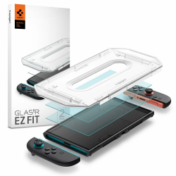 Spigen Glas.tR EZ Fit Schutzfolie kompatibel mit Nintendo Switch 2, 2 Stück, Schablone für Installation, Kristallklar, Kratzfest, 9H Härte Folie Angebot bei HelloDeals