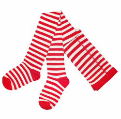 Weri Spezials Baby und Kinder Strumpfhose für Mädchen mit Ringel in verschiedenen Design- und Farbvariationen. 152-164 Weiß-Rot Angebot bei HelloDeals