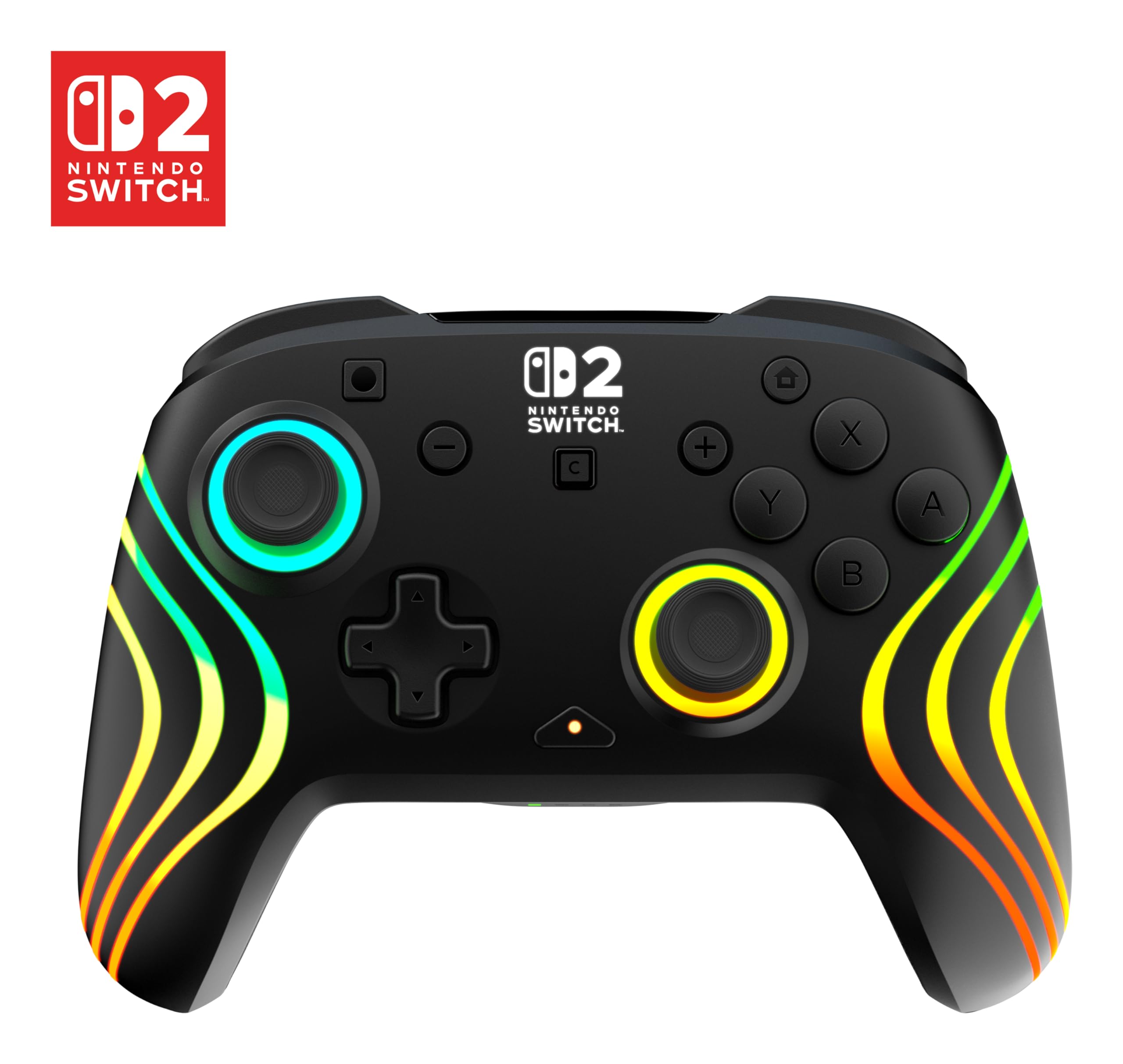 Turtle Beach Afterglow Wave Schwarz Kabelloser RGB-Gaming-Controller offiziell lizenziert für Nintendo Switch 2 Kabellos Schwarz Angebot bei HelloDeals