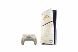 PlayStation 5 Konsole - Ghost of Yōtei Gold Limited Edition Bundle (schlank) PlayStation 5 Konsole PS5 mit Ghost of Yotei Angebot bei HelloDeals