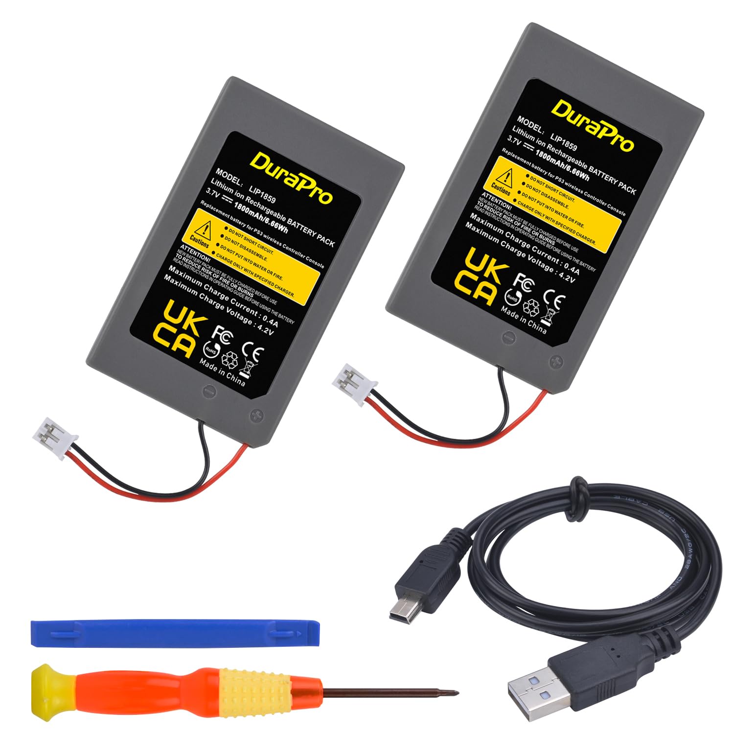 DuraPro 2X 1800mAh Akku Batteries LIP1859/LIP1472/LIP1359 für Sony PS3 PlayStation 3 Dualshock Wireless Controller Angebot bei HelloDeals