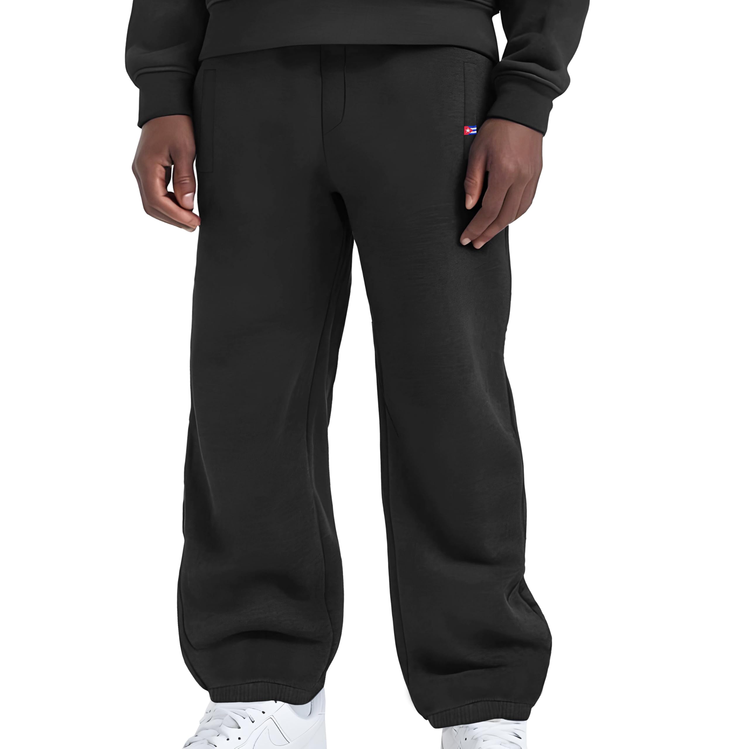 Caonao Herren Jogginghose Baggysweat Pant Hose Freizeit Loose Fit Sweat mit Bündchen M Schwarz Angebot bei HelloDeals