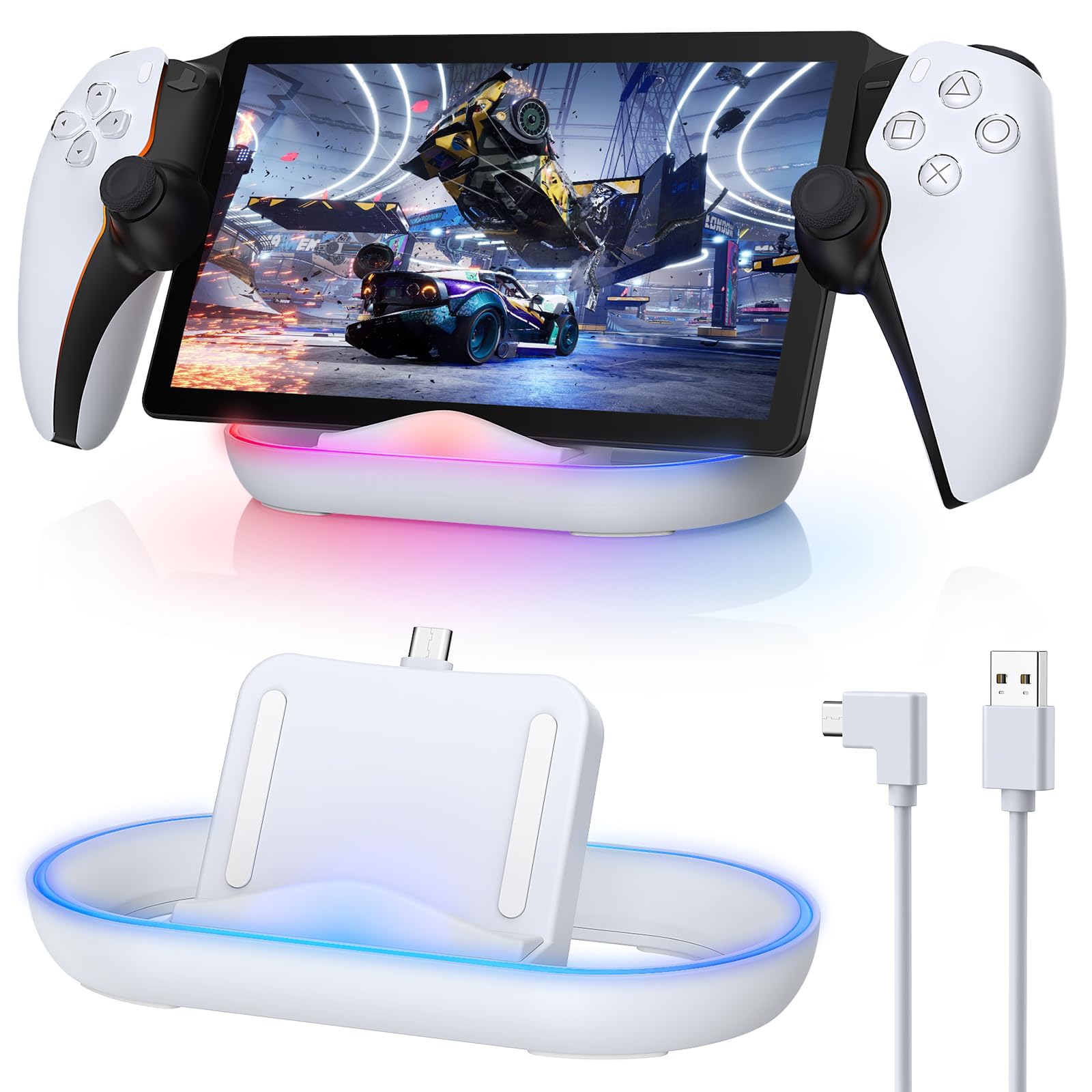 FASTSNAIL Ladestation für PS Portal Remote Player, PSP Zubehör kompatibel mit PlayStation Portal Remote Player, Ständer für PS5 Portable Weiß Angebot bei HelloDeals