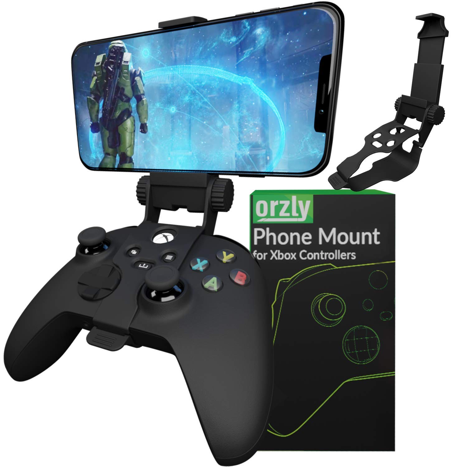 Xbox Series X Controller Mobile Gaming Clip, Xbox Controller Phone Mount Adjustable Phone Holder Clamp Compatible with Xbox Series X|S, Xbox One, Xbox One S, Xbox One X - Carbon Black Angebot bei HelloDeals