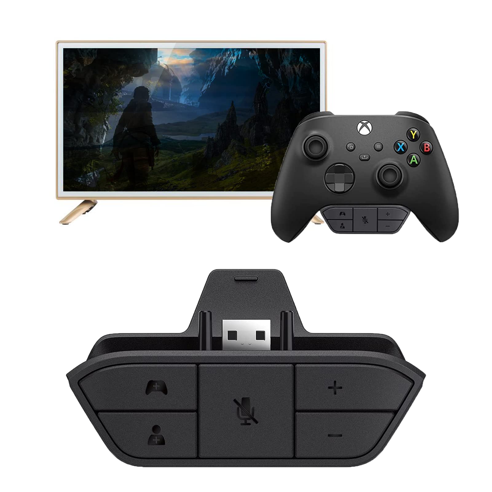 Gugxiom Stereo-Headset-Adapter für One, für Xbox-Headset-Adapter, für One-Headset-Adapter, Anpassung der Audiobalance, Kopfhörer-Adapter für One-Controller für Game Sound Voice Chat Angebot bei HelloDeals